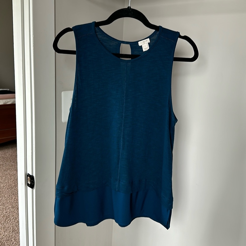 J. Crew sleeveless layered blouse